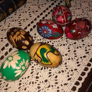 Hand painted & carved Easter eggs from Poland
